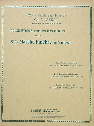 C.-V. Alkan: Marche Funebre En Fa Mineur Opus 39 Nø5, Klav