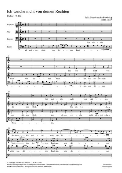 DL: F. Mendelssohn Barth: Ich weiche nicht; Deine Rede (Part