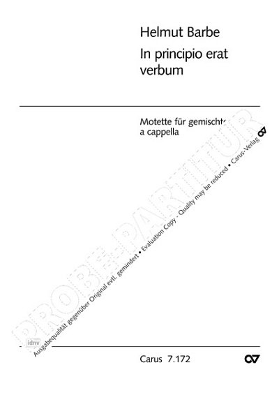 DL: H. Barbe: In principio erat verbum (1968), GCh4 (Part.)