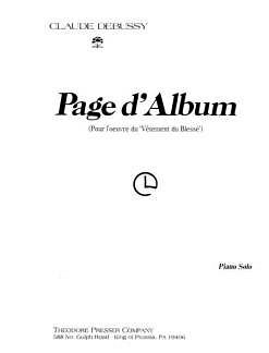 C. Debussy: Page D'Album, Klav