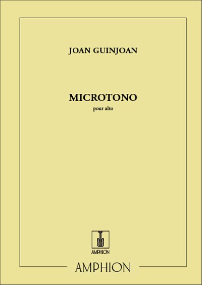 J. Guinjoan: Microtono Alto Solo  (Part.)