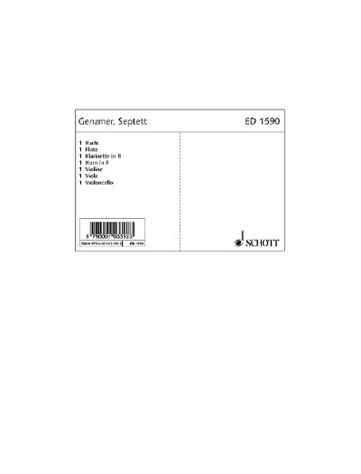 H. Genzmer: Septett GeWV 350  (Stsatz)