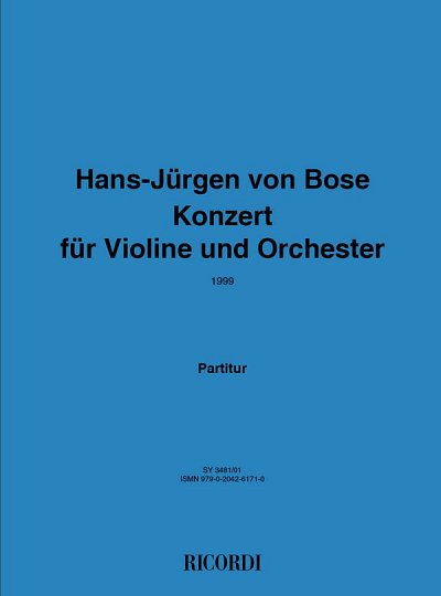 Konzert für Violine und Orchester, VlOrch (Part.)