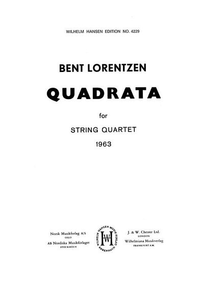 B. Lorentzen: Quadrata 1963