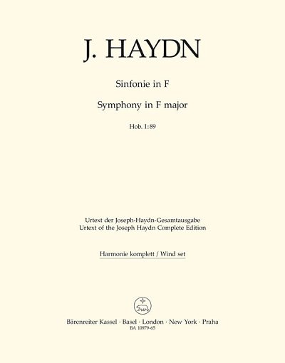 J. Haydn: Sinfonie F-Dur Hob. I:89, Sinfo (HARM)