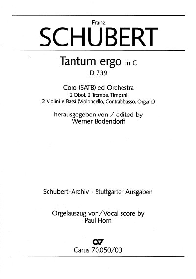 F. Schubert: Tantum ergo in C C-Dur D 739