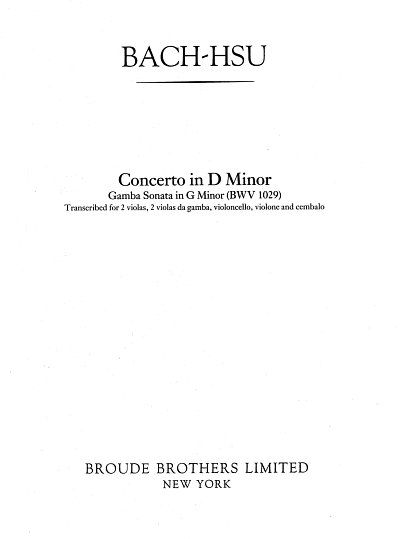 J.S. Bach: Concerto D minor, Str (Stsatz)
