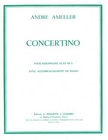Concertino pour saxophone alto Op.125, ASaxKlav (Bu)
