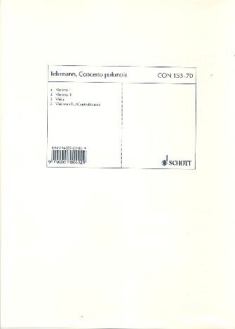 G.P. Telemann: Concerto polonois G-Dur , StrBc (Stsatz)