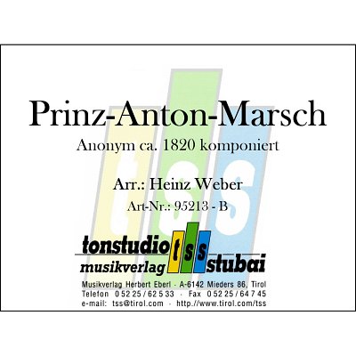 Anonymus: Prinz-Anton-Marsch, Blaso (Dir+St)
