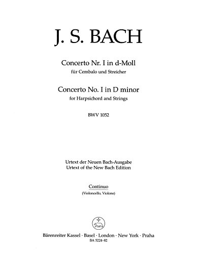 J.S. Bach: Concerto Nr. I d-Moll BWV 1052