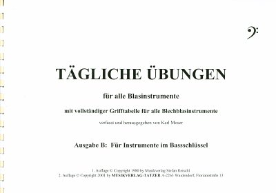 K. Moser: Tägliche Übungen für alle Blechblasinstrum, BlasBc