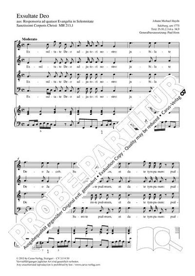 M. Haydn i inni: Exsultate Deo C-Dur MH 213,1 (1775)