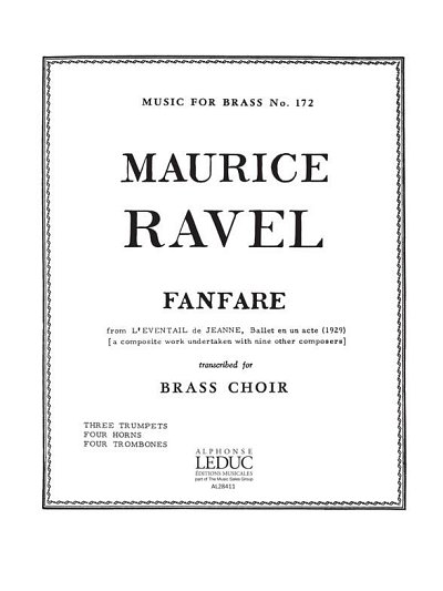 M. Ravel: Fanfare, 11Blech (Pa+St)