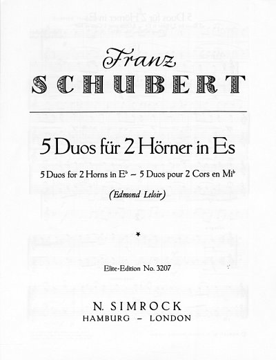 F. Schubert: Fünf Duos 