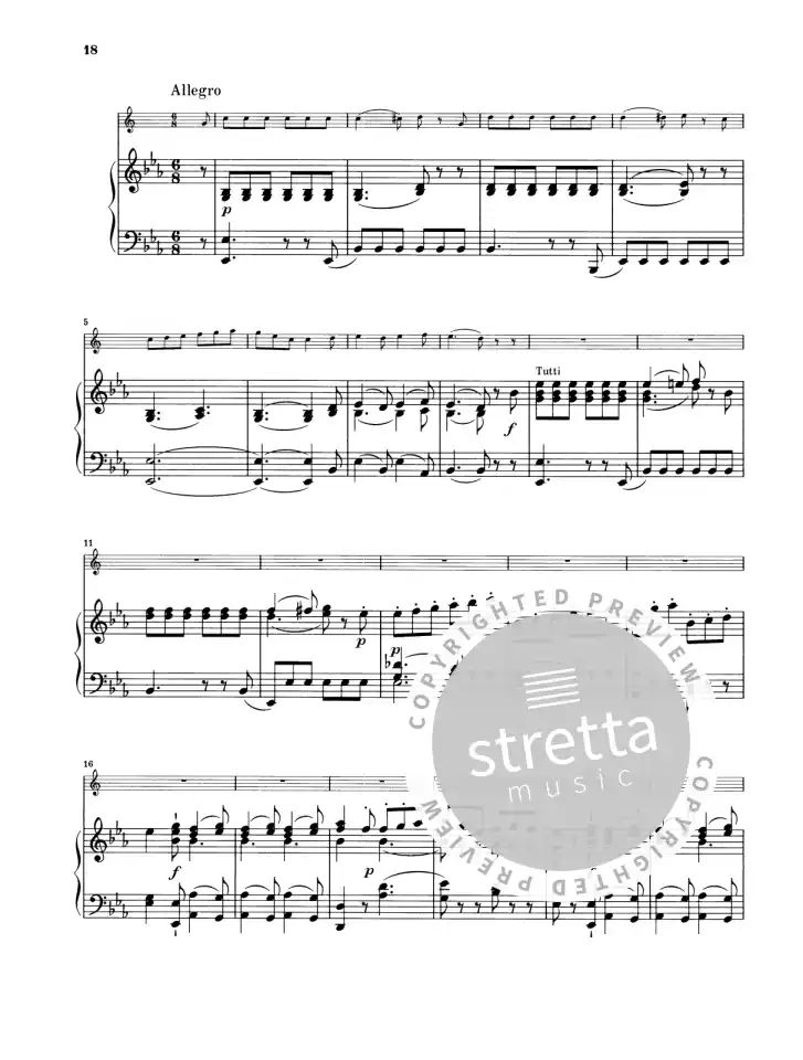 W.A. Mozart: Hornkonzert Nr. 3 Es-dur KV 447, HrnKlav (KASt) (3)