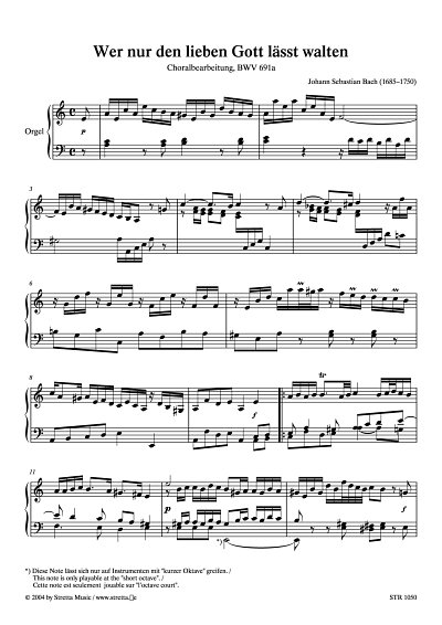 DL: J.S. Bach: Wer nur den lieben Gott laesst walten Choralb
