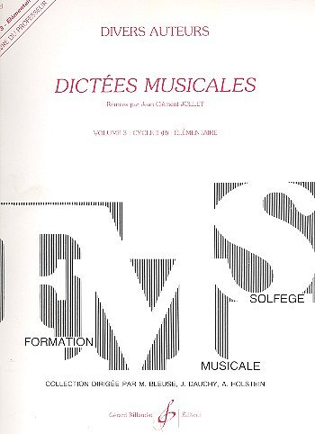 J. Jollet: Dictees Musicales Volume 3 - Professeur (Bu)