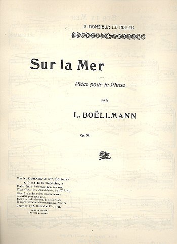 L. Boëllmann: Sur La Mer Piano