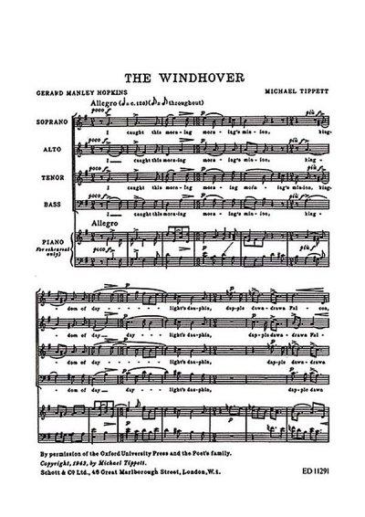 M. Tippett: The Windhover, Gch (Part.)