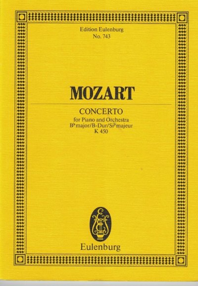 W.A. Mozart: Konzert 15 B-Dur Kv 450 Eulenburg Studienpartit