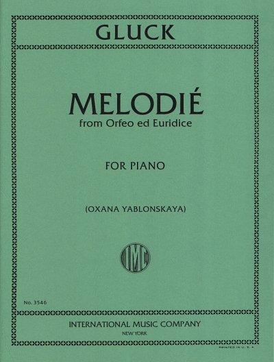 C.W. Gluck: Melodie (From Orfeo Ed Euridice) (Yablonska (Bu)