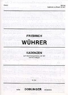 Wuehrer Friedrich: Kadenzen zu Mozarts Klavierkonzert  C-Dur