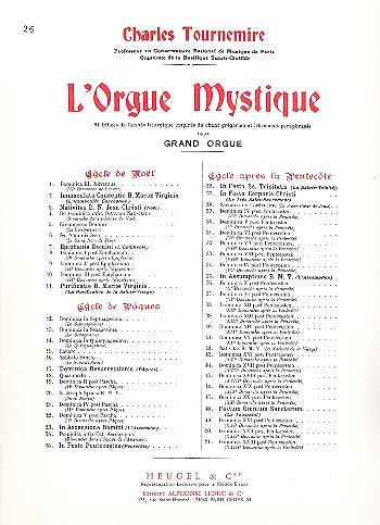 C. Tournemire: L'Orgue mystique Vol.26, Org (Part.)