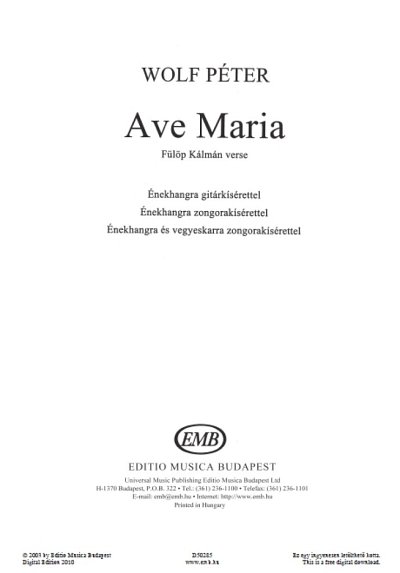 P. Wolf: Ave Maria