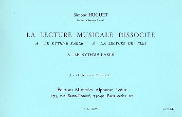 Lecture Musicale Dissociee A-Le Rythme Parle A1, Ges (Bu)