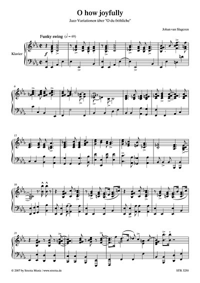 DL: J. v. Slageren: O how joyfully Jazz-Variationen ueber 