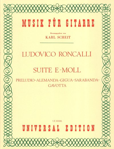 K. Roncalli, Ludovico Conte: Suite Nr. 1 aus op. 1