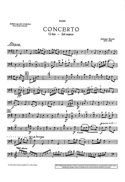 J. Benda: Concerto G-Dur , VlStro (Kb)