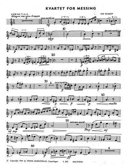 Quartet for Brass, KornTrpPosTb (Stsatz)