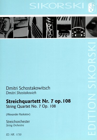 Shostakovich, Dmitri: Streichquartett Nr. 7 op. 108 Bearbeit