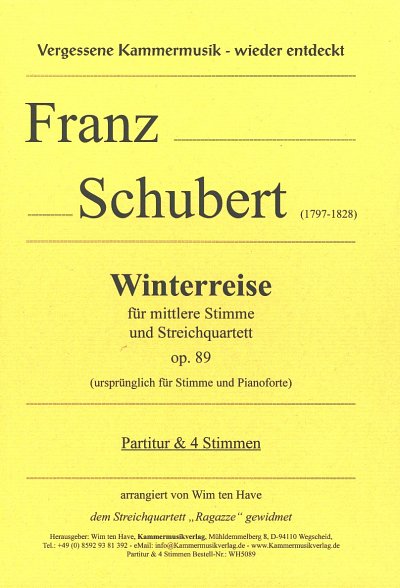 F. Schubert: Winterreise op. 89 D 911, GesM4Str (Pa+St)