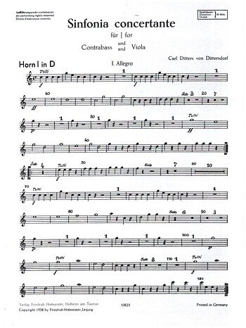 C. Ditters v. Ditter: Sinfonia concertante D-Dur für