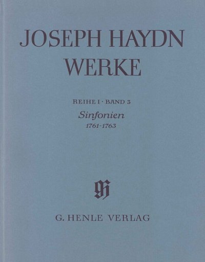 H. Joseph: Sinfonien 1761-1763 Ser 1/3, Orch (Pa)