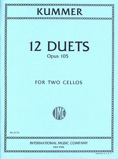 F.A. Kummer: 12 Duetti Op. 105, 2Vc (Bu)
