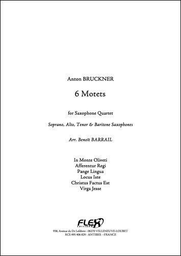 A. Bruckner: 6 Motets, 4Sax (Pa+St)