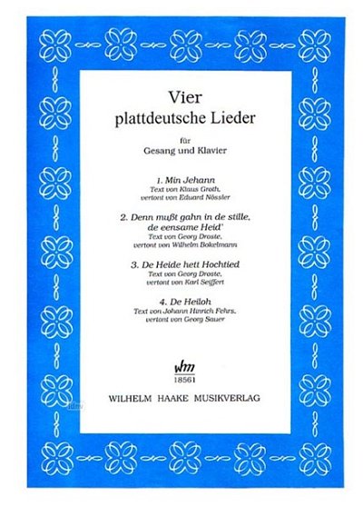 Vier plattdeutsche Lieder, GesKlav