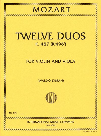 W.A. Mozart: Zwölf Duos KV 487 (496a), VlVla (Sppa)