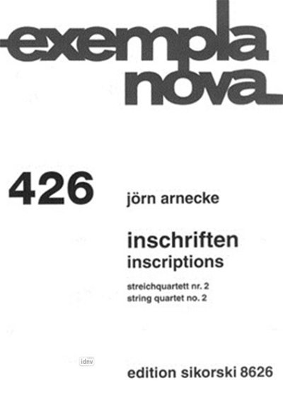 J. Arnecke: Inschriften - Quartett 2 Exempla Nova 426