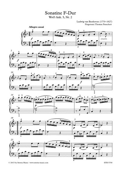 DL: L. v. Beethoven: Sonatine F-Dur, Klavier