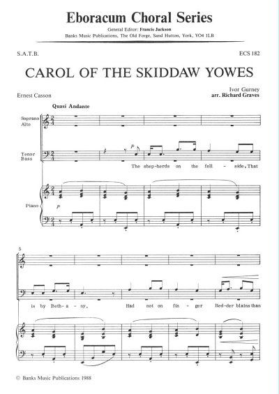 I. Gurney: Carol Of The Skiddaw Yowes, GchKlav (Chpa)