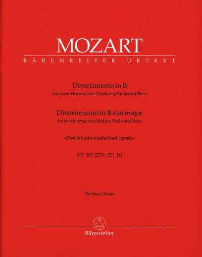 W.A. Mozart: Divertimento B-Dur KV 287, 2Hrn2VlVlaBa (Part)