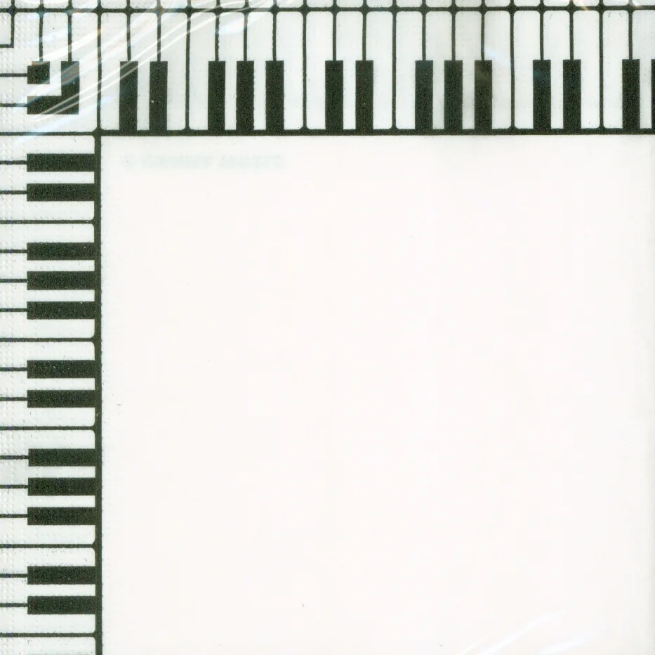 Servietten Tastatur 33 x 33 cm (weiß) (0)
