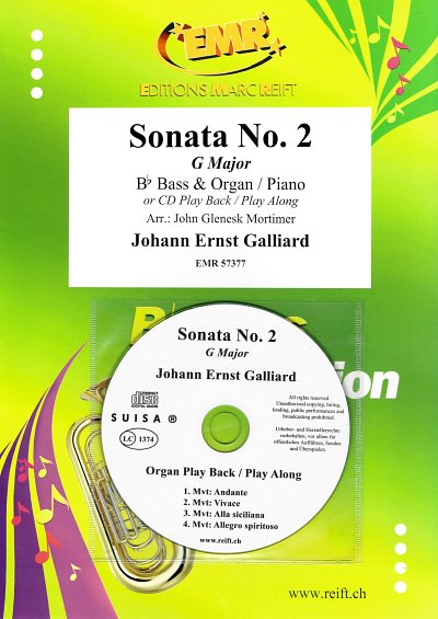 J.E. Galliard: Sonata No. 2, TbBKlv/Org (+CD)