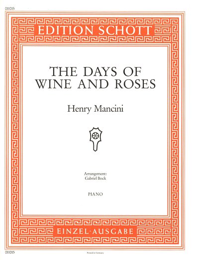 H. Mancini: The Days of Wine and Roses, Klav