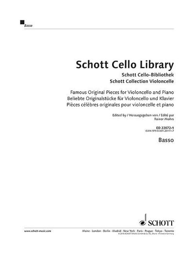 R. Mohrs, Rainer: Schott Cello Library